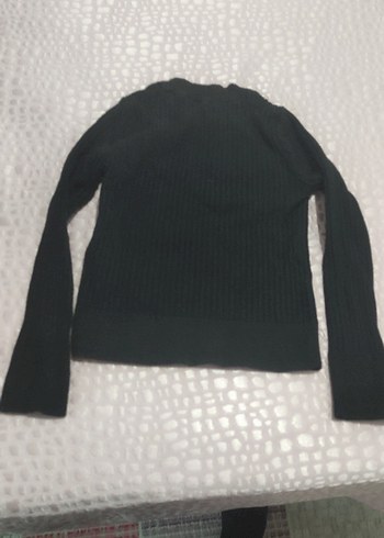 Siyah İnce Triko kız çocuk Kazak - Görsel 3