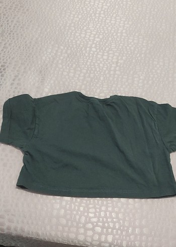 Kız Çocuk Yeşil Baskılı Kısa Kollu Tişört - Görsel 3