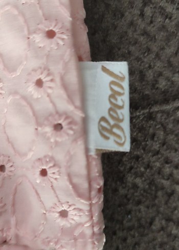 Düğmeli Pembe Kız Çocuk Elbise Takımı - Görsel 3