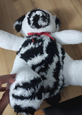 Siyah beyaz peluş oyuncak köpek - Görsel 4