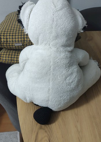 Siyah beyaz peluş oyuncak köpek - Görsel 3