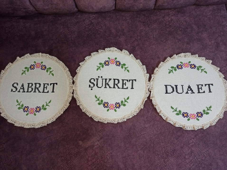 Bohem Çiçekli Nakışlı El Yapımı Duvar Süsü - Görsel 5