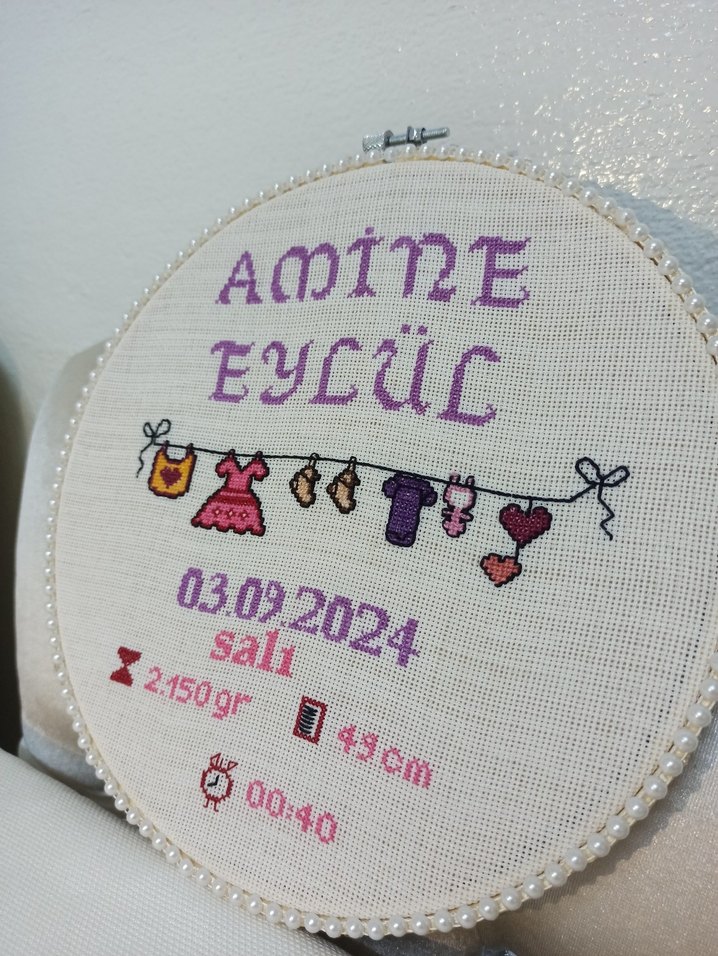 Nakışlı Çok Renkli Bebek panosu - Görsel 3