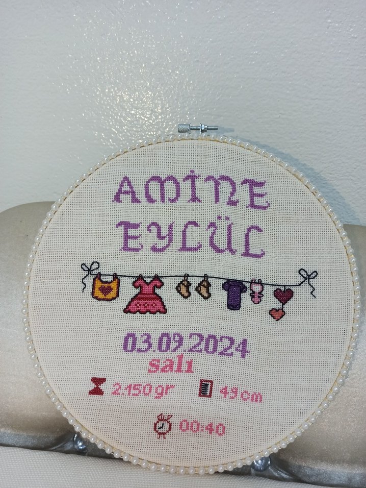 Nakışlı Çok Renkli Bebek panosu - Görsel 5