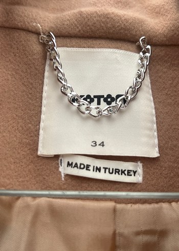 Bej Süet Midi Kadın Kaban - Görsel 2