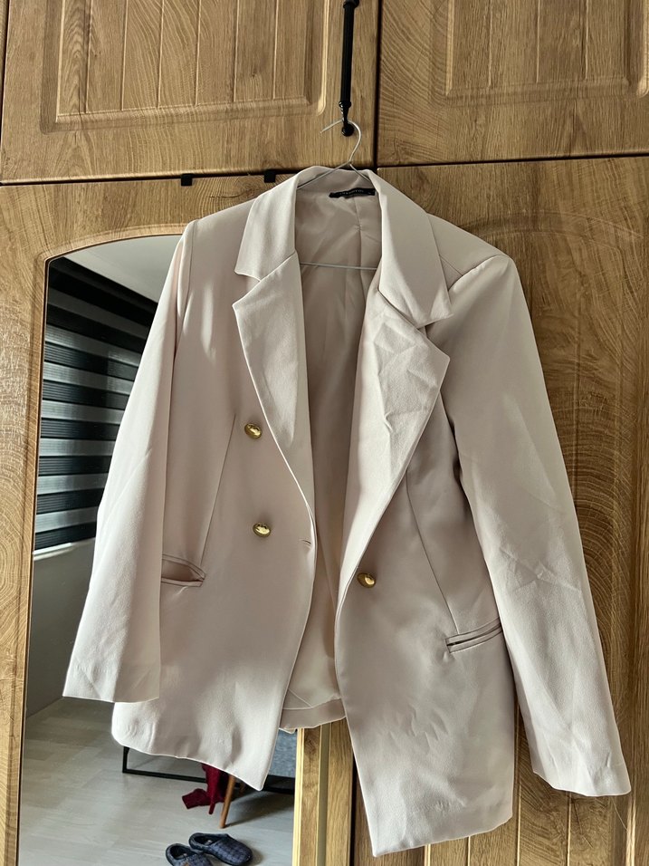 Bej Kadın Blazer Ceket - Görsel 2