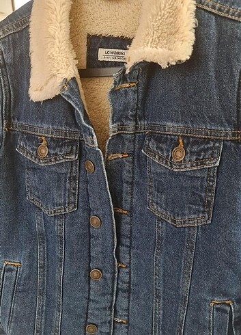 LC Waikiki Lcw erkek çocuk içi kürklü Jean ceket/mont