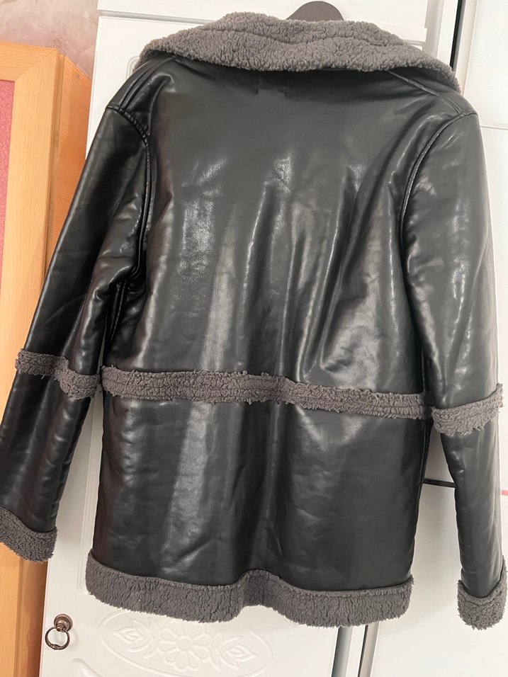 Kürk Detaylı Deri Kadın Ceket - Görsel 2