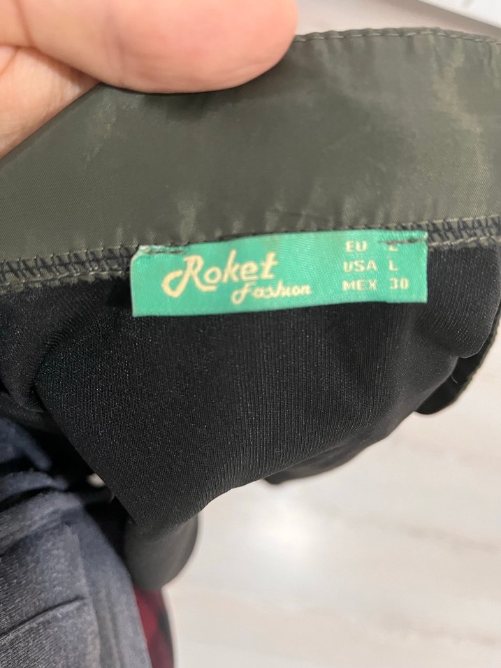 Haki yeşil  Kısa Fermuarlı Kadın Ceket - Görsel 5