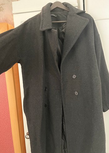 Siyah Çift Düğmeli Kaban - Görsel 2