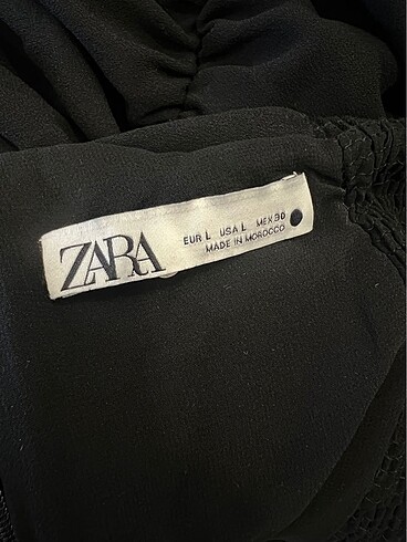 l Beden Zara siyah mini elbise
