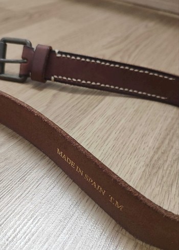 Mango He By Mango Unisex Kahverengi Deri Kemer