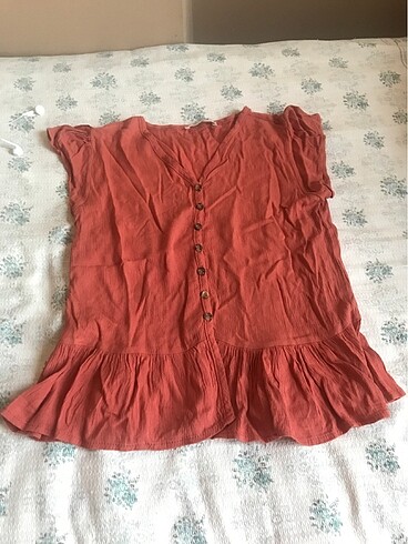 Kiremit rengi bluz - Görsel 4