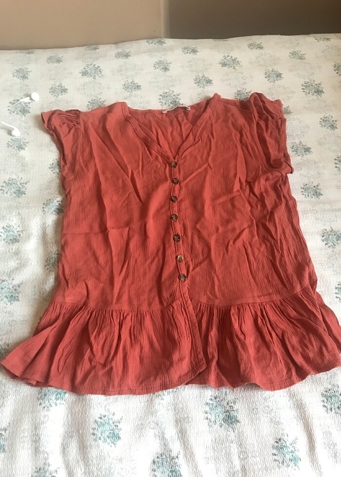 Kiremit rengi bluz - Görsel 4