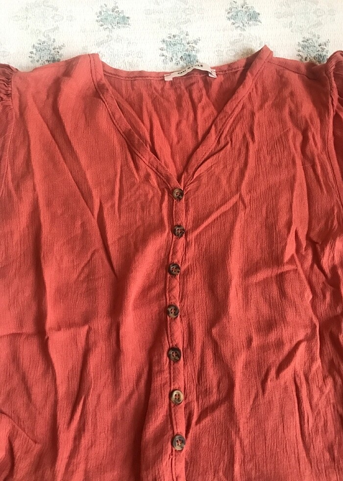 Kiremit rengi bluz - Görsel 2