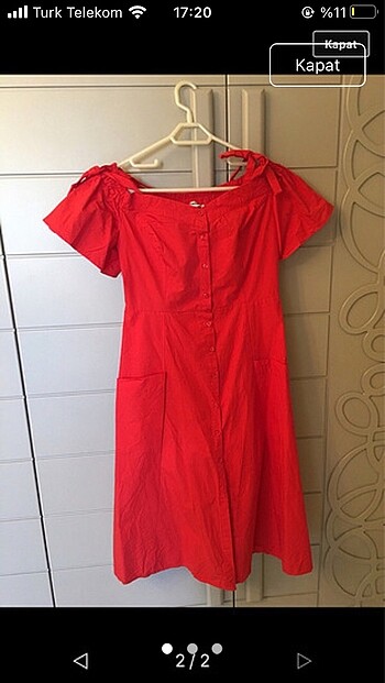Koton kırmızı elbise - Görsel 2