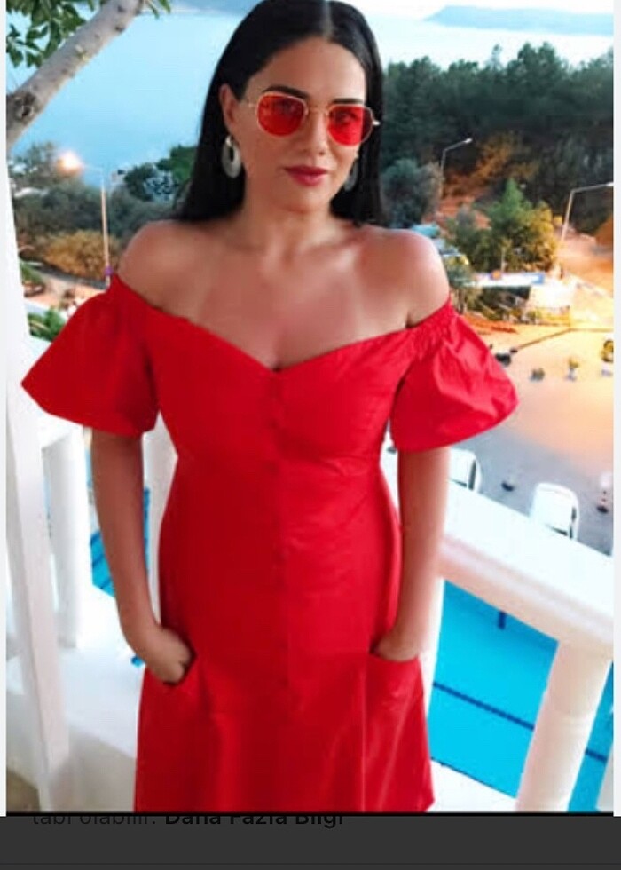 Koton kırmızı elbise - Görsel 3