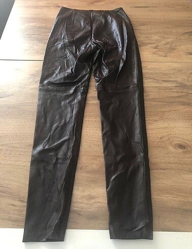 xs Beden bordo Renk Mango deri pantolon