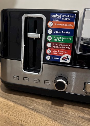 Siyah Çok Fonksiyonlu  Kahvaltı Hazırlayıcı Makine - Görsel 7