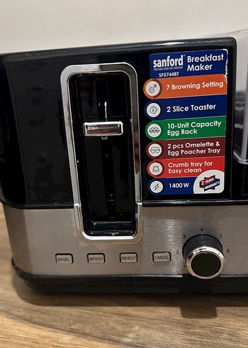 Siyah Çok Fonksiyonlu  Kahvaltı Hazırlayıcı Makine - Görsel 5