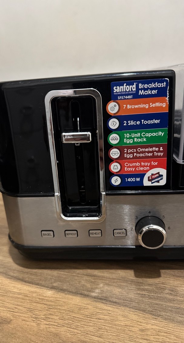 Siyah Çok Fonksiyonlu  Kahvaltı Hazırlayıcı Makine - Görsel 5