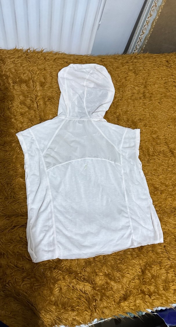 HM Kadın Pudra renk  Kapüşonlu Kolsuz Sweatshirt - Görsel 3