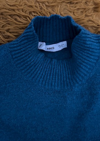 Mavi Kadın Yumuşak Dokulu Kadın Kazak - Görsel 3