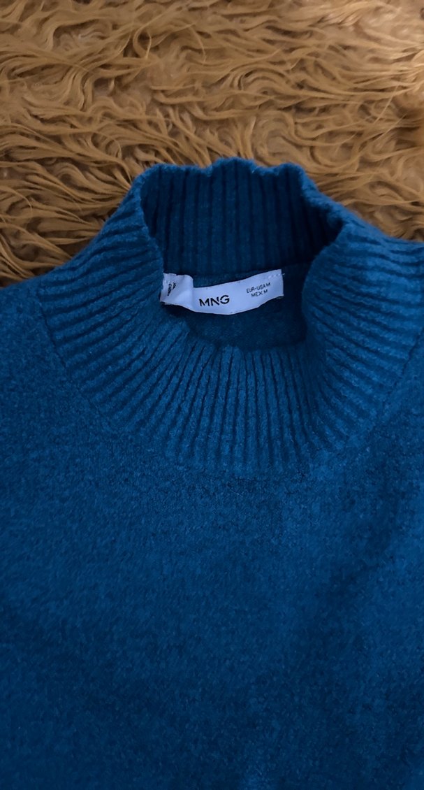 Mavi Kadın Yumuşak Dokulu Kadın Kazak - Görsel 3