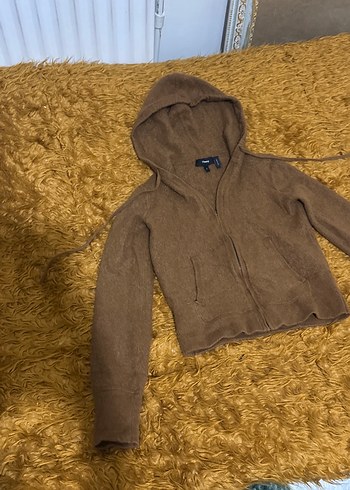 Orijinal Theory marka Açık Kahverengi Kapüşonlu Kadın Eşofman - Görsel 4