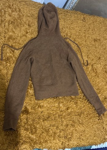 Orijinal Theory marka Açık Kahverengi Kapüşonlu Kadın Eşofman - Görsel 5