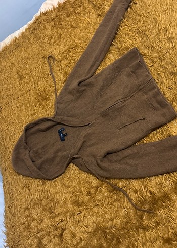 Orijinal Theory marka Açık Kahverengi Kapüşonlu Kadın Eşofman - Görsel 3