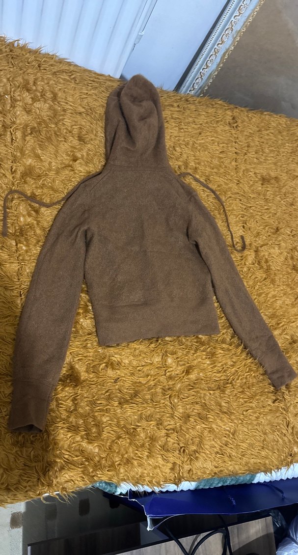 Orijinal Theory marka Açık Kahverengi Kapüşonlu Kadın Eşofman - Görsel 5