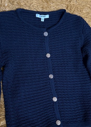 Koton Koyu Lacivert Triko Kadın Hırka - Görsel 3