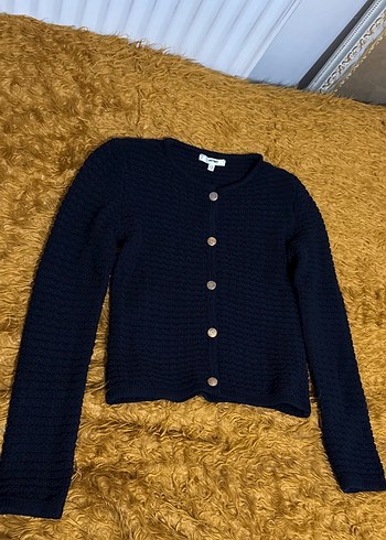 Koton Koyu Lacivert Triko Kadın Hırka - Görsel 2