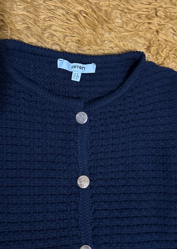 Koton Koyu Lacivert Triko Kadın Hırka - Görsel 4