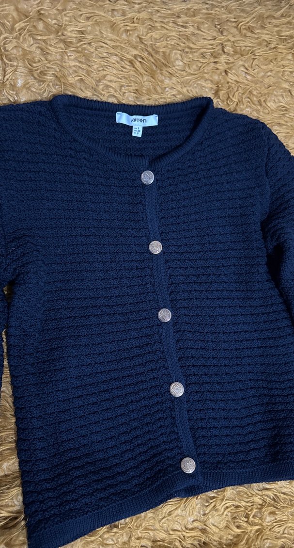 Koton Koyu Lacivert Triko Kadın Hırka - Görsel 3