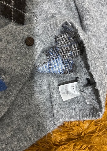 Gri Kadın Bohem Desenli Hırka - Görsel 4