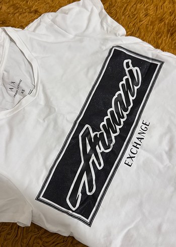 Armani Exchange Beyaz Parlak Baskılı Kısa Kollu Tişört - Görsel 4
