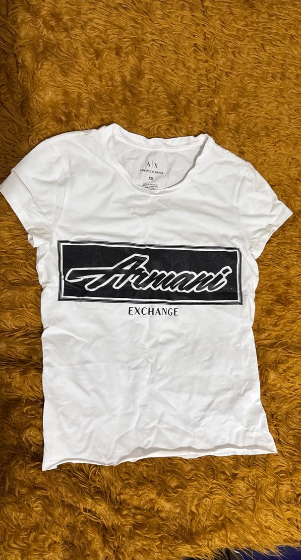 Armani Exchange Beyaz Parlak Baskılı Kısa Kollu Tişört - Görsel 2