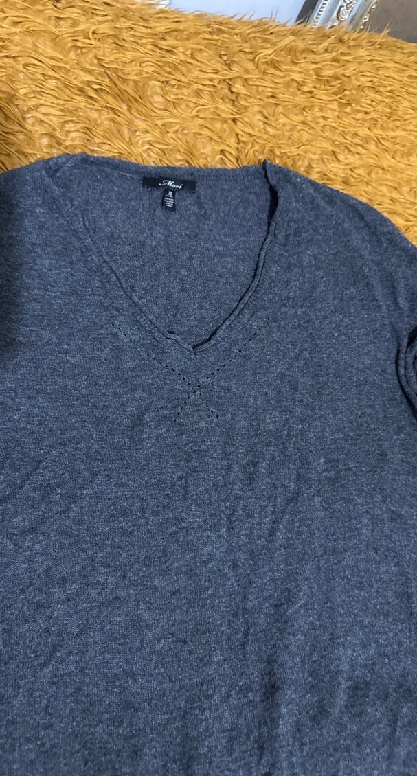 Mavi Kadın Triko Denim Kazak - Görsel 4