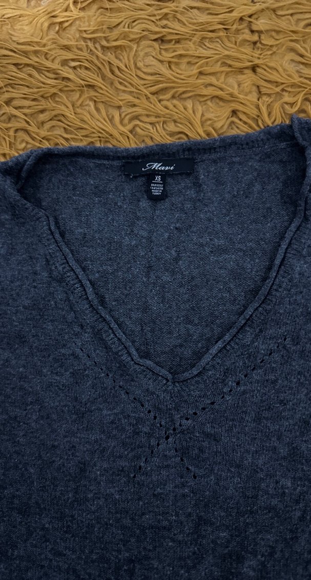 Mavi Kadın Triko Denim Kazak - Görsel 3