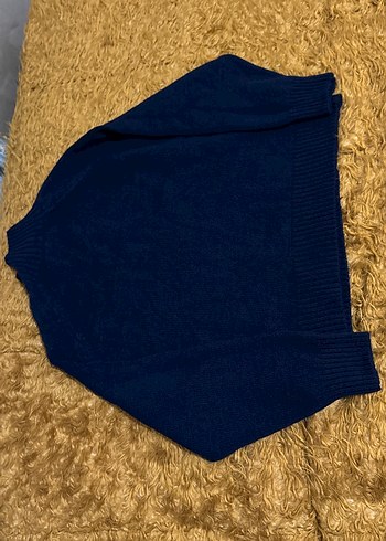 Defacto Kadın Koyu Lacivert Yün Boğazlı Kazak - Görsel 7