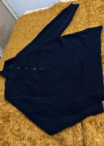 Defacto Kadın Koyu Lacivert Yün Boğazlı Kazak - Görsel 3