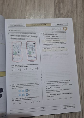 Bilgi Sarmal Matematik TYT Branş Denemeleri 15x40 - Görsel 3