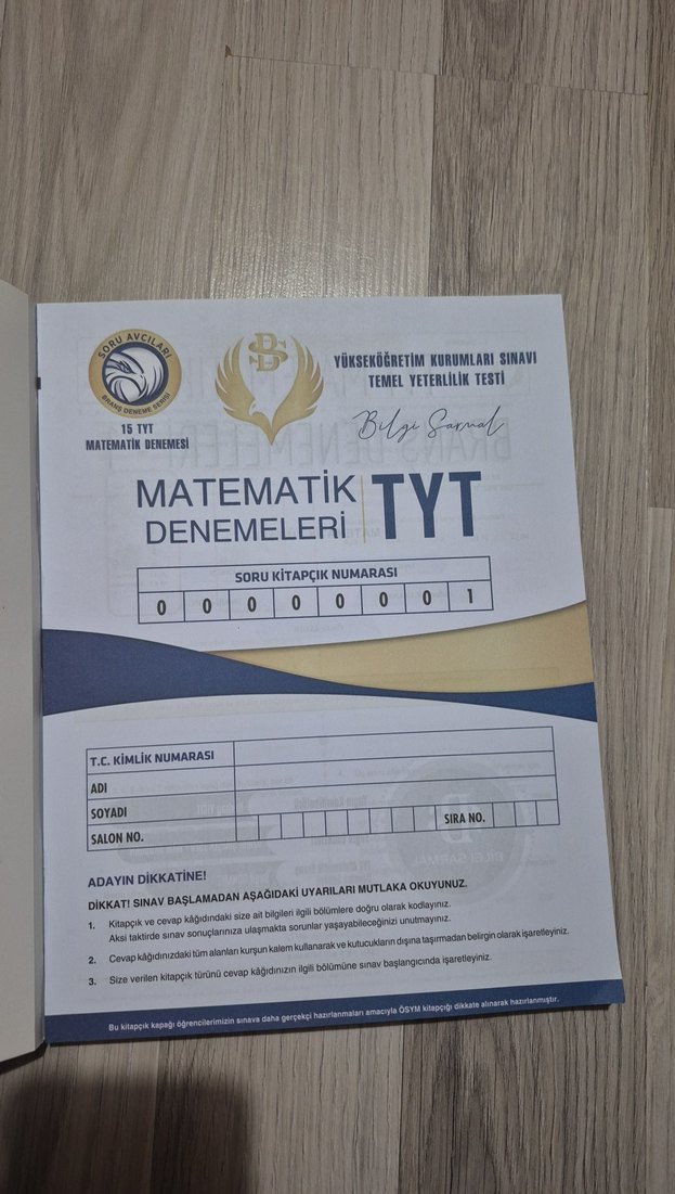 Bilgi Sarmal Matematik TYT Branş Denemeleri 15x40 - Görsel 2