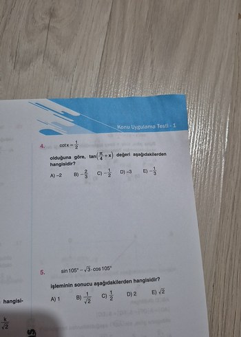Ens yayınları AYT destek Matematik Soru Bankası - Görsel 3