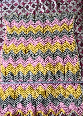 Renkli Örgü Bebek Battaniyesi - Görsel 3