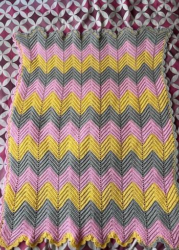 Renkli Örgü Bebek Battaniyesi - Görsel 4