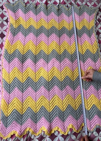 Renkli Örgü Bebek Battaniyesi - Görsel 2