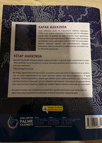 Genetik Kavramlar Kitabı - Palme Yayınları